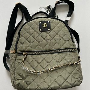 NWT Olive Quilted Backpack